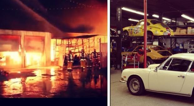 California, incendio alla storica officina d'auto d'epoca: bruciati ricambi e Porsche per oltre 3 milioni
