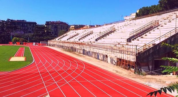La rinnovata pista dello stadio Collana
