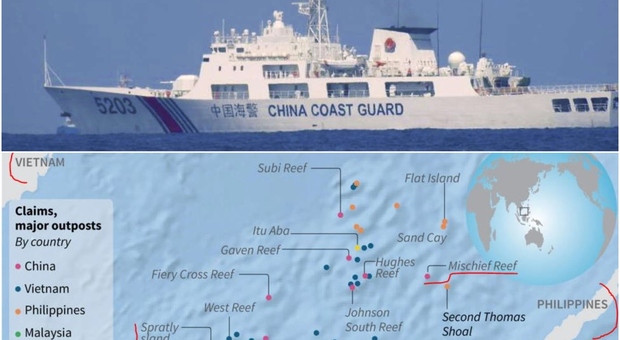 Cina sfida Filippine e Vietnam per le isole strategiche del Pacifico: cannonate ad acqua contro le navi rivali. Le basi segrete dei palloni-spia