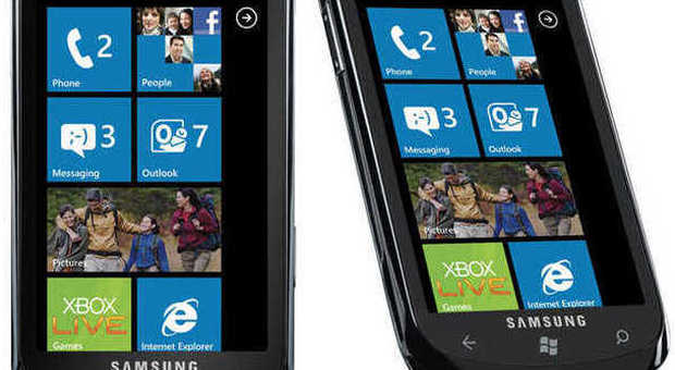 Una schermata dell'Ativ S, il primo smartphone realizzato da Samsung per Windows Phone