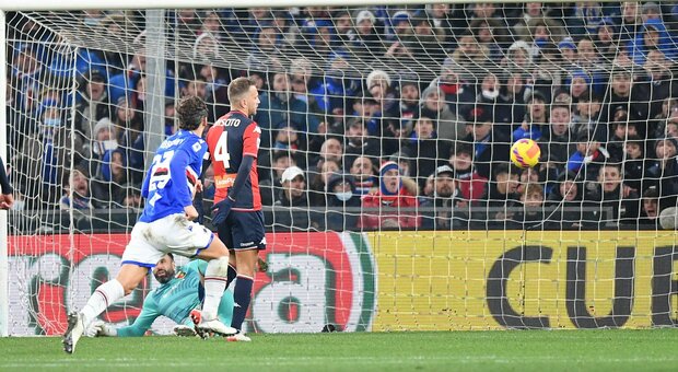 Sampdoria, Gabbiadini protesta: «Perché non assegnarmi questo gol?»