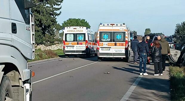 Ambulanze sul luogo di un incidente