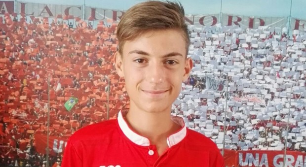 Il centrocampista Jacopo Di Biagio, 14 anni, cresciuto nel Tolentino