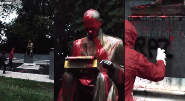Montanelli, studenti milanesi di RSM e Lume rivendicano l'attacco alla statua: «Sua figura dannosa per tutti» IL VIDEO
