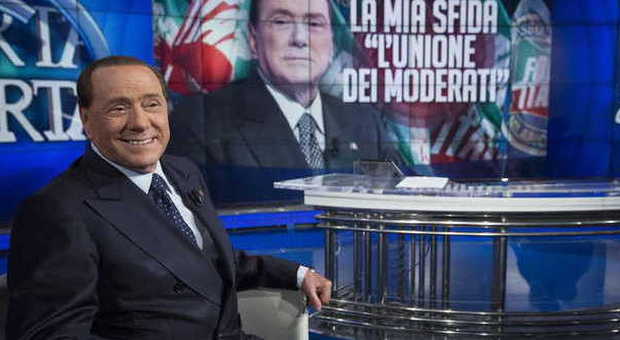 Berlusconi a Porta a Porta: «Unione dei moderati è l'unica via»
