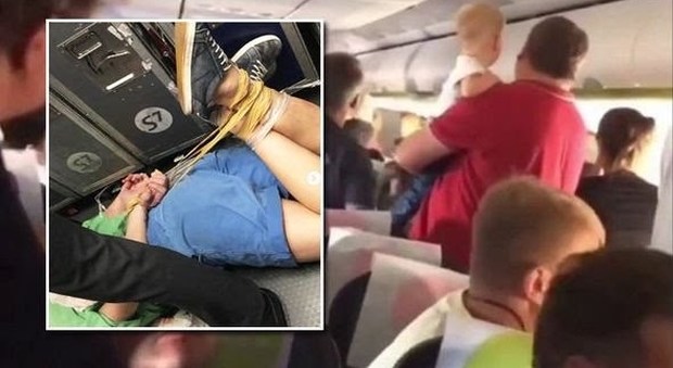 Ubriaco e molesto a bordo: passeggeri lo legano a terra per tutto il volo