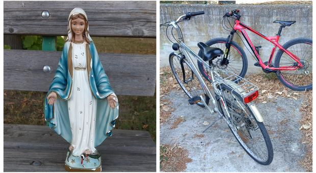La Madonnina e le biciclette abbandonate