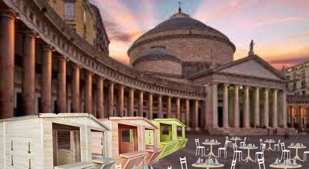 Napoli, pizze e drink in piazza: ipotesi casette mobili al Plebiscito