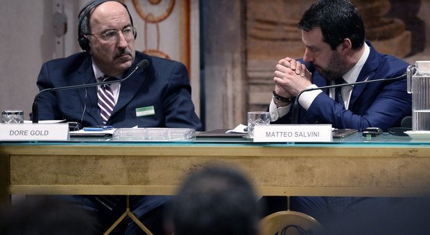 immagine Antisemitismo, Salvini al convegno della Lega: «Chi vuole cancellare Israele ha in noi un avversario» 