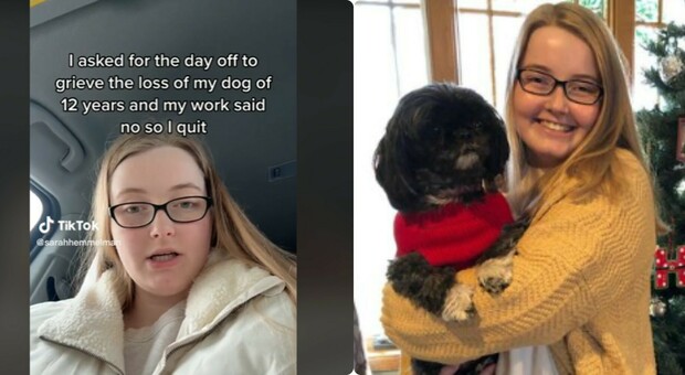 Chiede il giorno libero per la morte del cane, ma il capo dice no: lei si licenzia e il video della denuncia è virale su Tik Tok