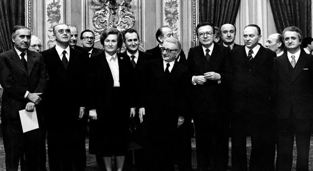 Non sfiducia: la presentazione del terzo governo Andreotti con il presidente della Repubblica Giovanni Leone, luglio 1976