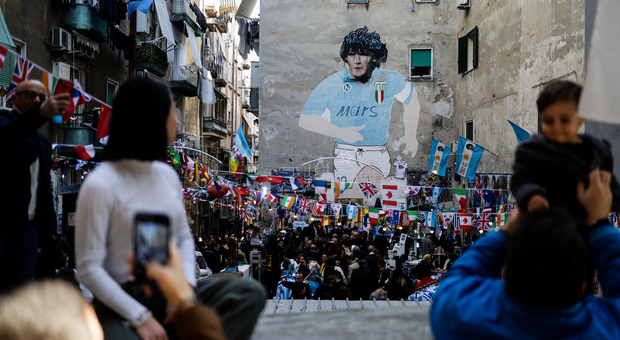 Il murales di Maradona ai Quartieri Spagnoli