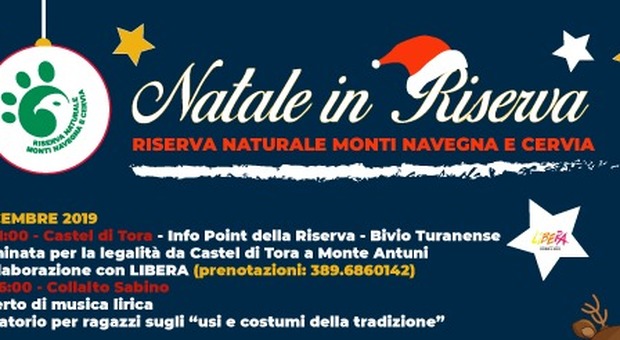 Rieti, "Natale in Riserva", gli eventi della Riserva Naturale Monti Navegna e Cervia per "Le feste delle meraviglie"