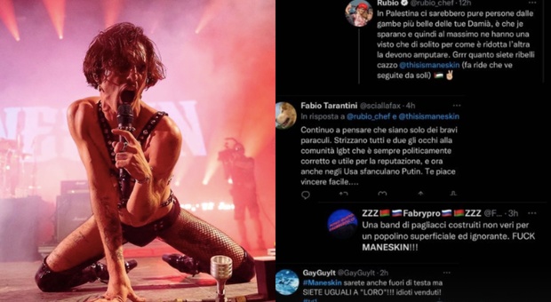 Maneskin "servitori di Satana", Damiano risponde agli insulti social dopo il concerto contro Putin: «Bevenuti in Italia»