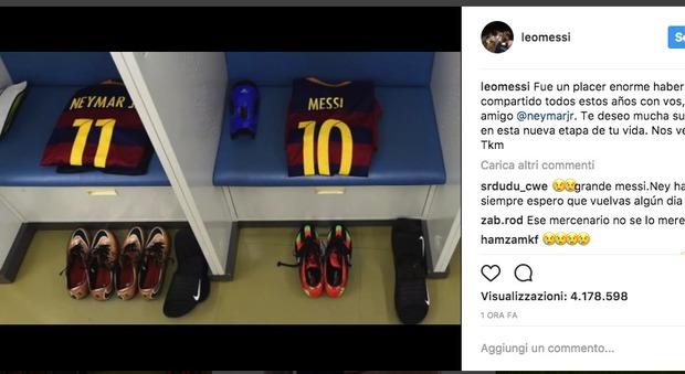 Neymar al Psg, ora è fatta davvero. Messi lo saluta così su Instagram