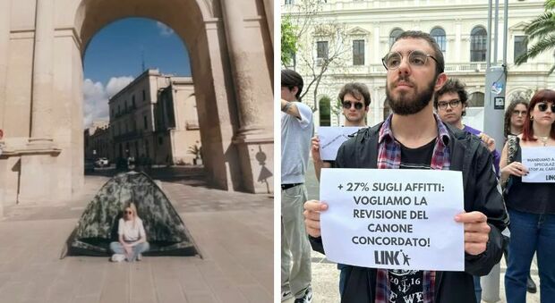 Caro affitti, studenti in tenda anche in Puglia: da Bari a Lecce, le proteste. «Stanze umide e niente contratti, è un'odissea»