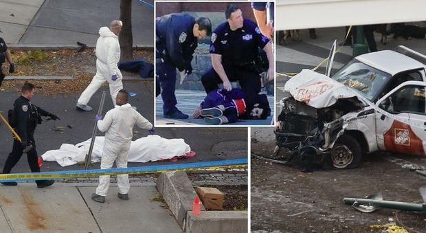New York, piomba con furgone su pista ciclabile: 8 morti