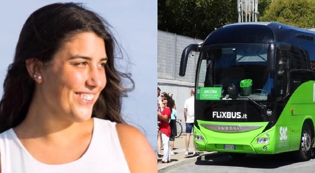 Elena Iiriti e un mezzo Flixbus