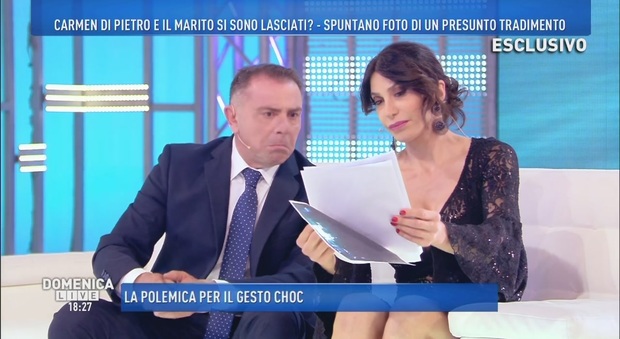 Carmen Di Pietro, le foto del tradimento a Domenica Live: "Simona Izzo lo sapeva e non mi ha avvisato"