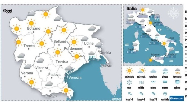 Meteo Veneto e Fvg, le previsioni per i prossimi giorni. La Befana porta gelo artico e maltempo. Nevicate su Prealpi e Dolomiti