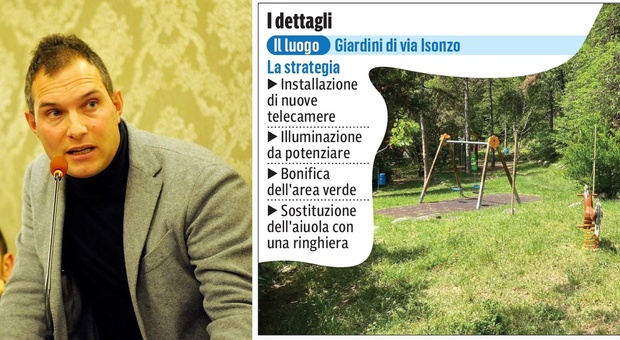 Macerata, telecamere anti-pusher ai giardini di via Isonzo, l'assessore Rena: «Tuteliamo la sicurezza»