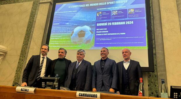 Fabio Pecchia e Fabio Cannavaro al convegno di Parma
