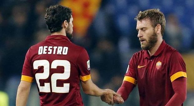 Roma-Cesena 2-0, Juve agganciata A segno Destro, raddoppia De Rossi