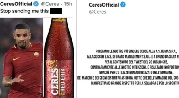 Bruno Peres, l'ad di Ceres a processo per il “meme” contro l'ex Roma (vittima di un incidente): «È diffamazione»