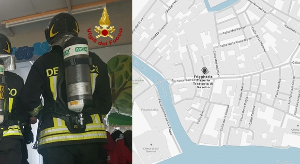 Incendio in ristorante a Venezia: tre bambini intossicati dal fumo
