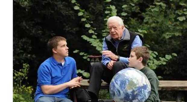 Jimmy Carter con suo nipote Jeremy (heavy.com)