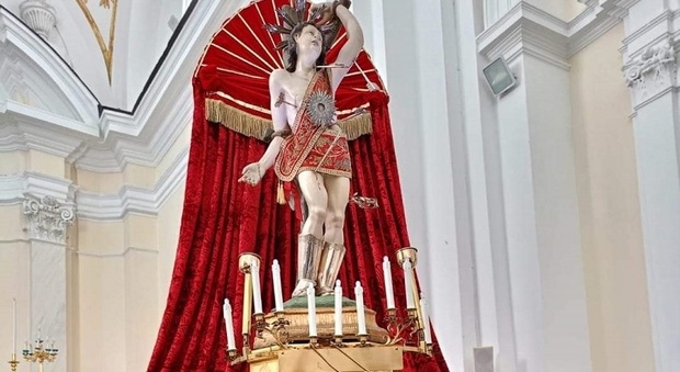 La statua di San Sebastiano martire