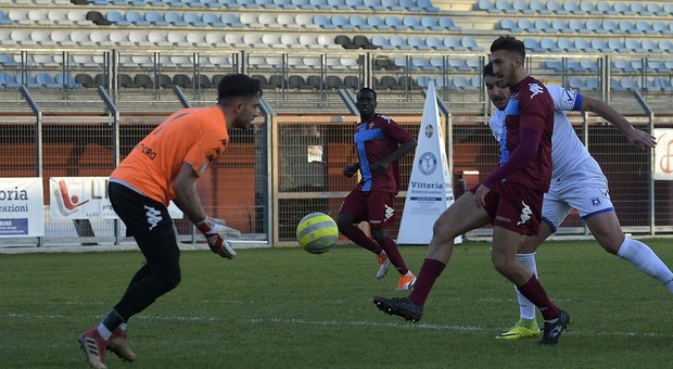Davide Costa ha giocato un buon match contro la Paganese (Foto Riccardo Fabi/Meloccaro)