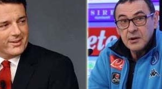Renzi: «Il Napoli vince lo scudetto». Sarri fa gli scongiuri: «Spero capisca di calcio»