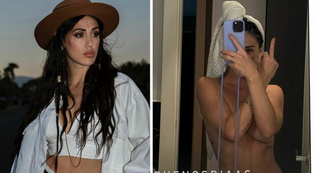 Cecilia Rodriguez, selfie hot in topless e dito medio: la sorella di Belen fa impazzire gli haters