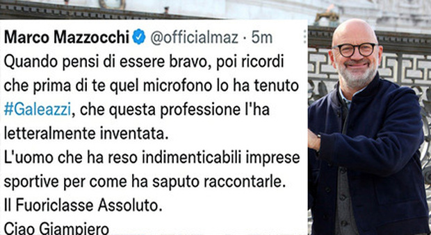 Giampiero Galeazzi, l'addio di Marco Mazzocchi: «E' stato il mio maestro. Il Fuoriclasse assoluto»