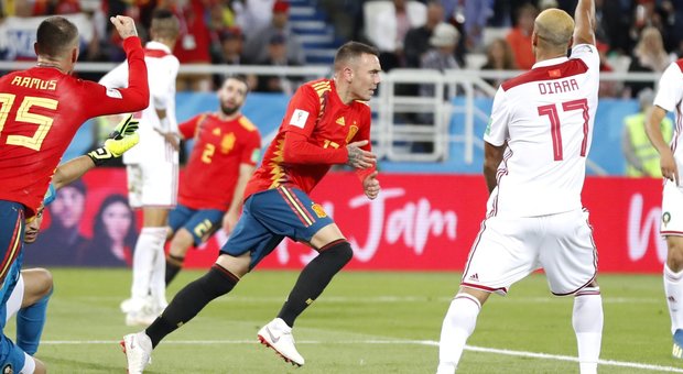 Spagna all'ultimo respiro: 2-2 con il Marocco e primo posto nel girone