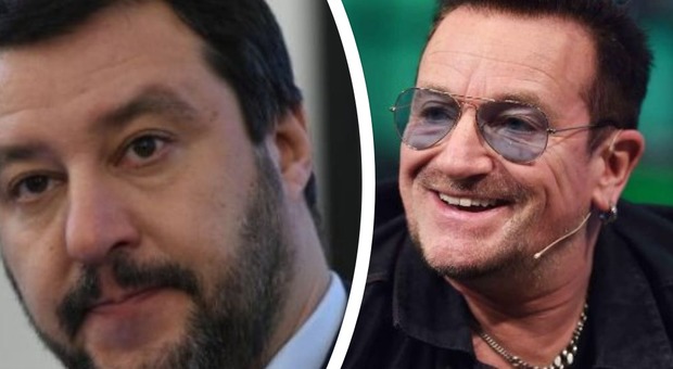 Bono Vox rimprovera Matteo Salvini e lui replica così: «Ci vuole compassione? In Italia ci sono 5 milioni di poveri»