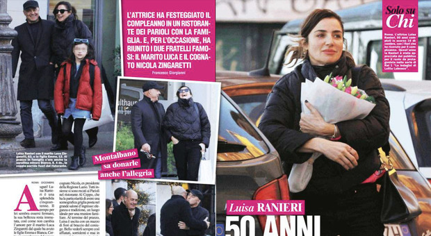 Luisa Ranieri compie 50 anni: la festa in famiglia con Luca Zingaretti e le figlie