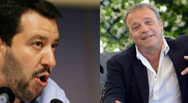 Matteo Salvini e Claudio Amendola