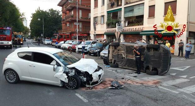 L'incidente avvenuto all'incrocio la sera del 27 agosto a Treviso