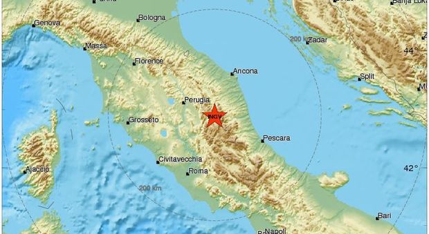 Terremoto, scosse nella notte in Centro Italia e in Calabria