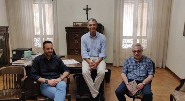 Da sinistra Vittorio Ceccato (Confesercenti), Giovanni Boniolo e Andrea Bagno (Accademia dei Conc ordi) organizzatori dell'evento