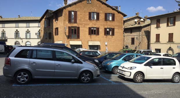 Uno dei parcheggi del centro storico di Orvieto