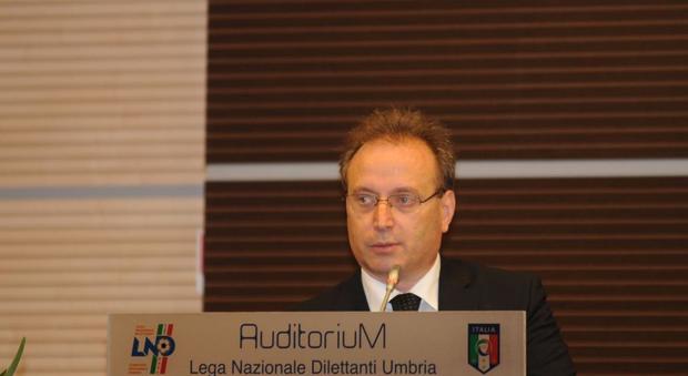 Il presidente dimissionario della Federcalcio Umbria, Luigi Repace