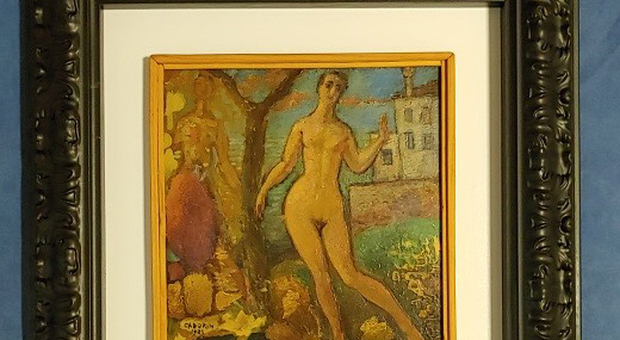"Nudino femminile", il quadro rubato durante la guerra trovato dai Carabinieri e restituito alla Galleria d'arte moderna