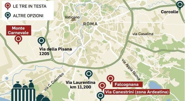 Rifiuti Roma, i nodi dei sette possibili centri di stoccaggio