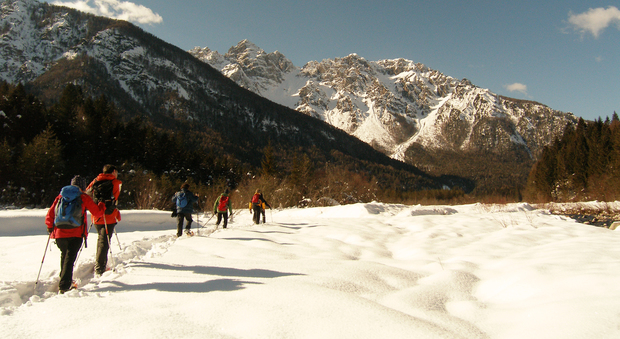Con le ciaspe nelle terre innevate delle Dolomiti Friulane - Foto Paolo Pellarini