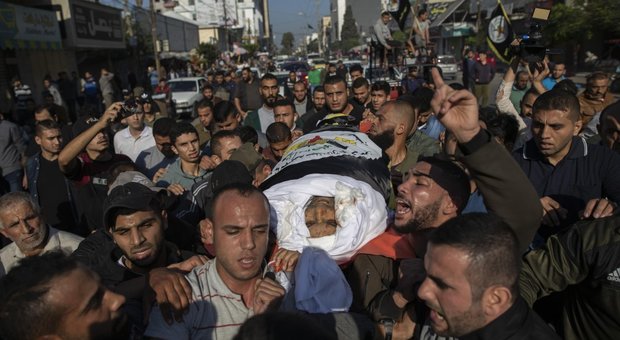 Il funerale del capo jihadista Abu al Ata a Gaza