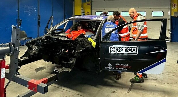 La vettura laboratorio ideata da Aci Sport in collaborazione con Sparco impiegata nel corso per i medici a Vallelunga