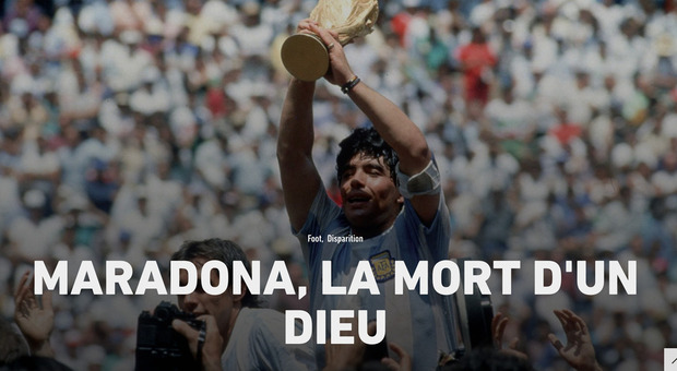 «La morte di un dio», le "prime" dei giornali di tutto il mondo sulla morte di Diego Armando Maradona